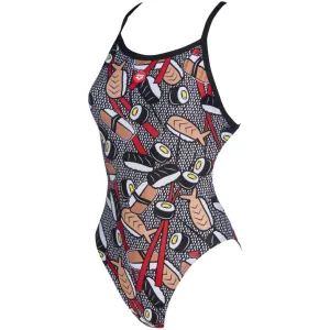 WOMEN'S CRAZY SUSHI X CRISS CROSS BACK ONE PIECE
