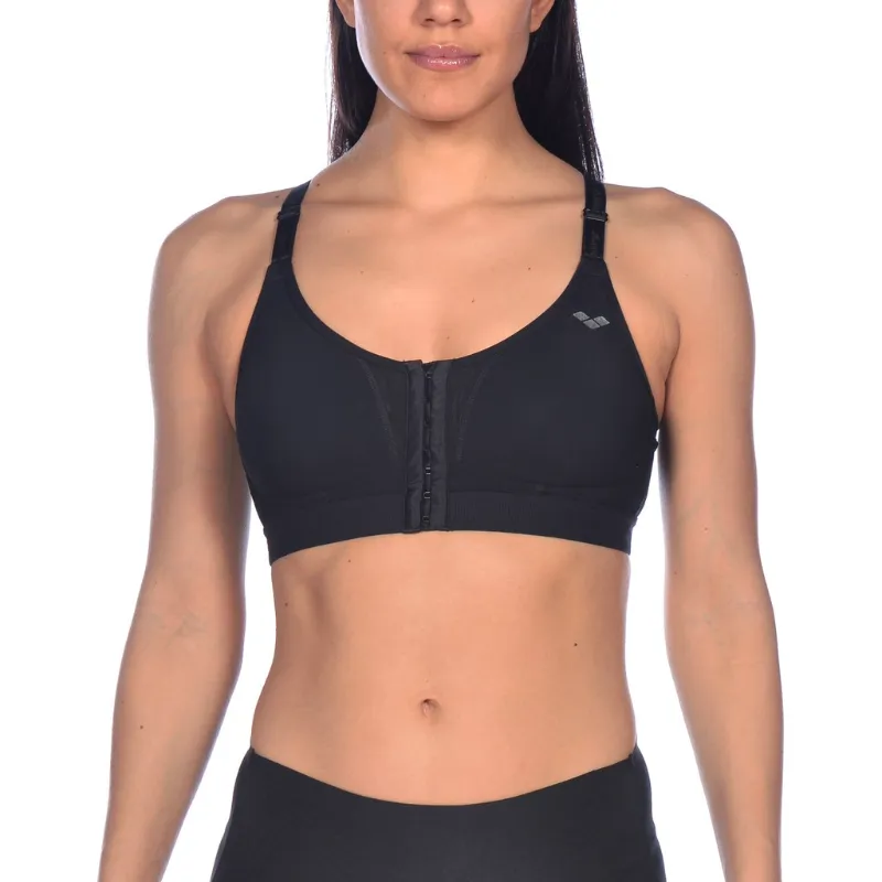 WOMEN'S FLORA SPORTS BRA - BLACK