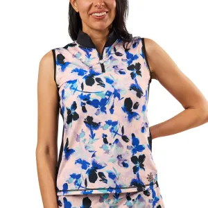 Women's Front Zip Mock Neck Sun Tank