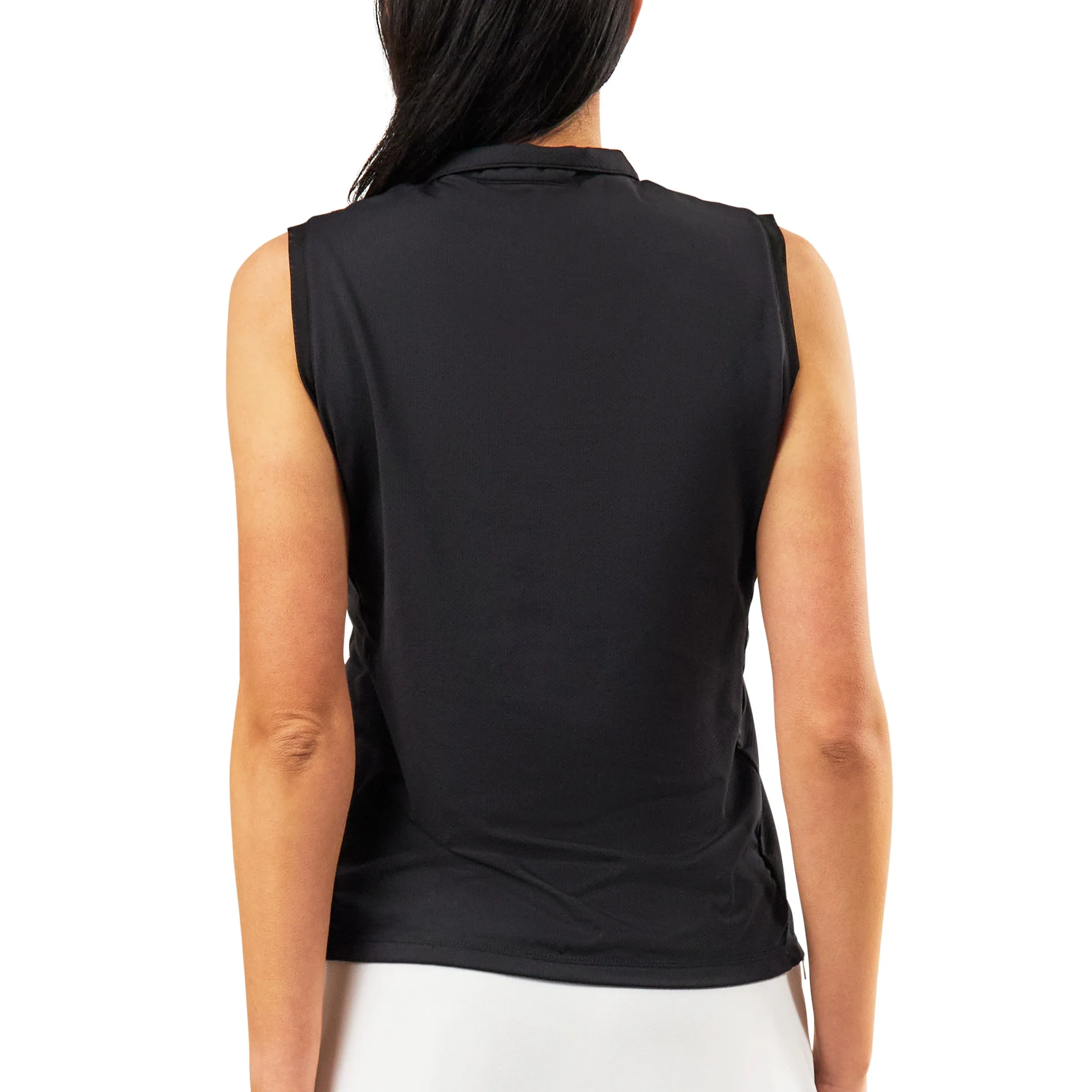 Women's Front Zip Mock Neck Sun Tank