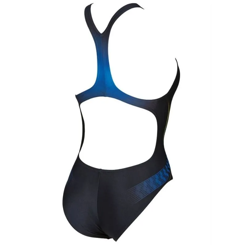 WOMEN'S ONE PLACED PRINT ONE PIECE - PIX BLUE
