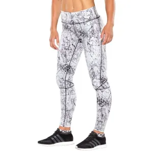 WOMEN'S PLYOMETRIC PRINTED TIGHT - WSP/WHT