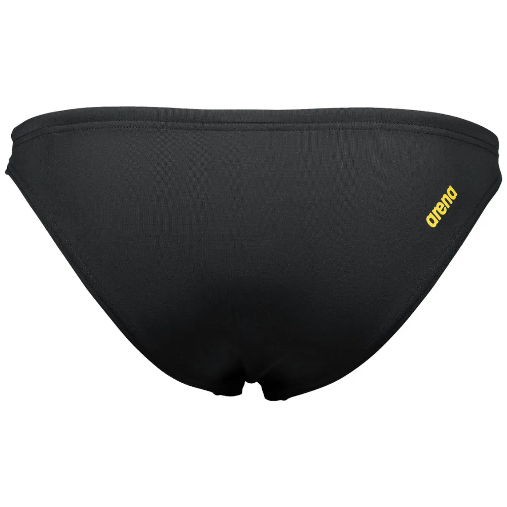 WOMEN'S REAL BRIEF BIKINI BOTTOM - BLACK/YELLOW STAR