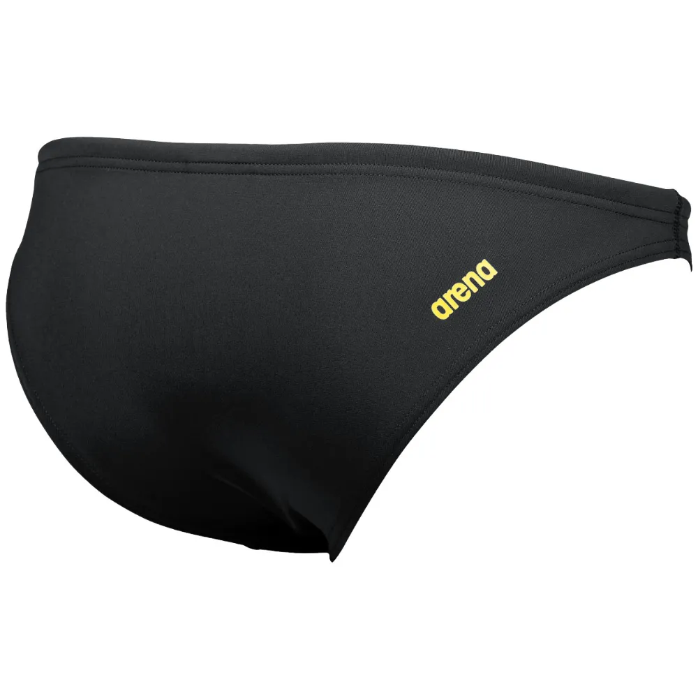 WOMEN'S REAL BRIEF BIKINI BOTTOM - BLACK/YELLOW STAR