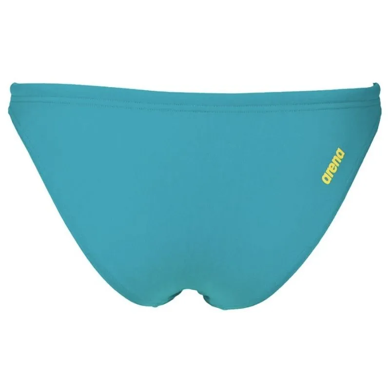 WOMEN'S REAL BRIEF BIKINI BOTTOM - PERSIAN GREEN/YELLOW STAR