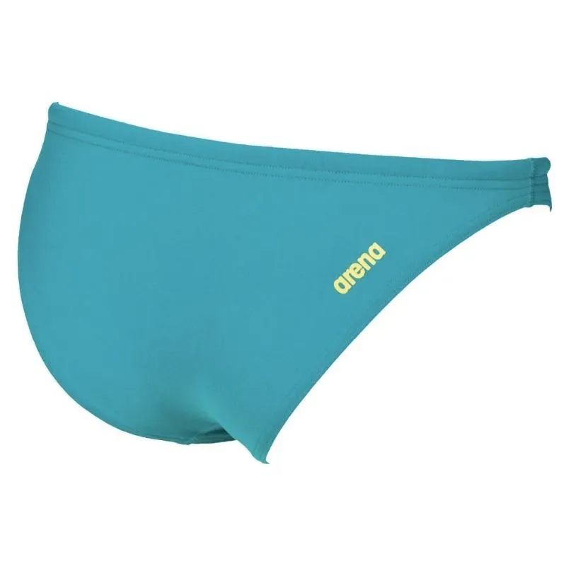 WOMEN'S REAL BRIEF BIKINI BOTTOM - PERSIAN GREEN/YELLOW STAR