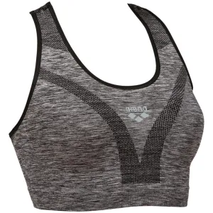 WOMEN'S SEAMLESS BRA TOP - DARK GREY MELANGE