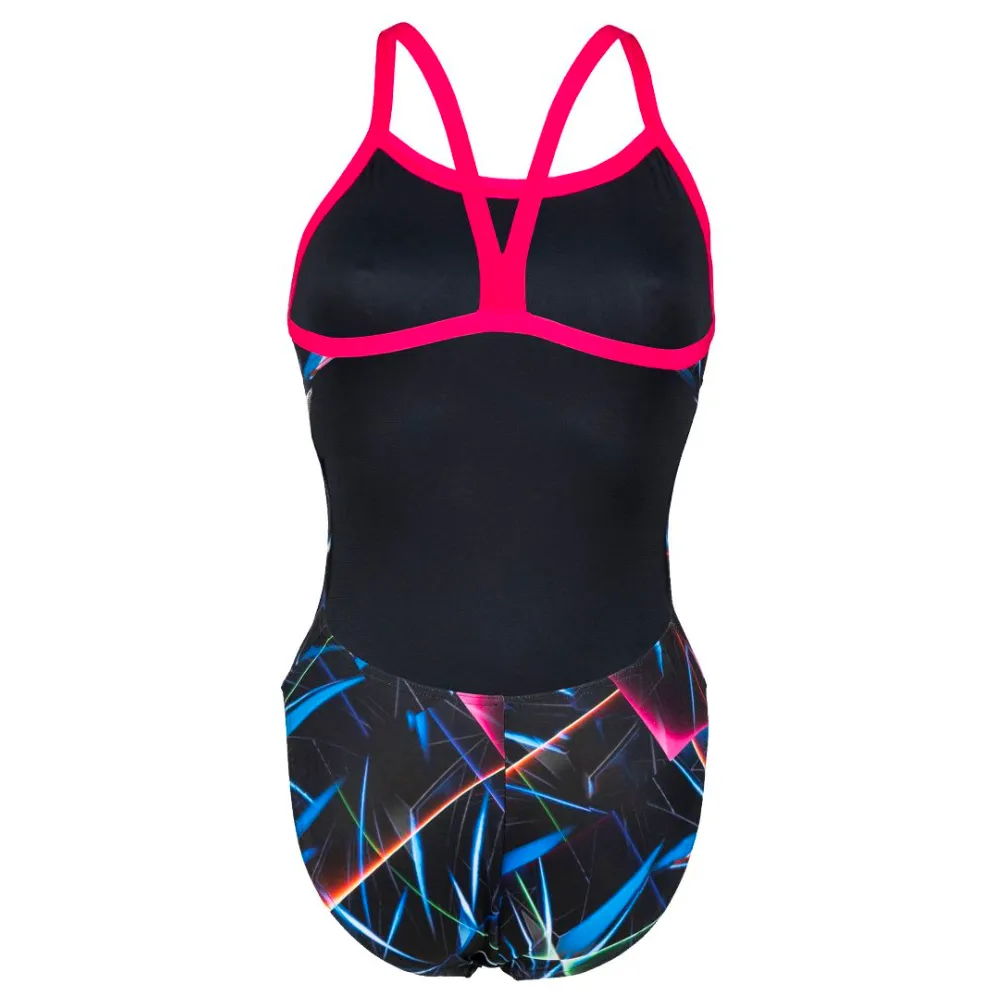 WOMEN'S SWIMSUIT LASER LIGHTS PRINT CHALLENGE BACK