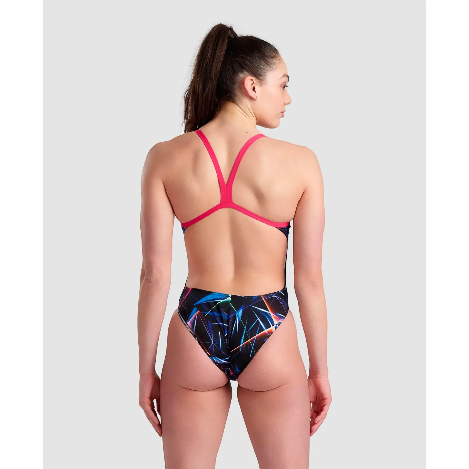 WOMEN'S SWIMSUIT LASER LIGHTS PRINT CHALLENGE BACK