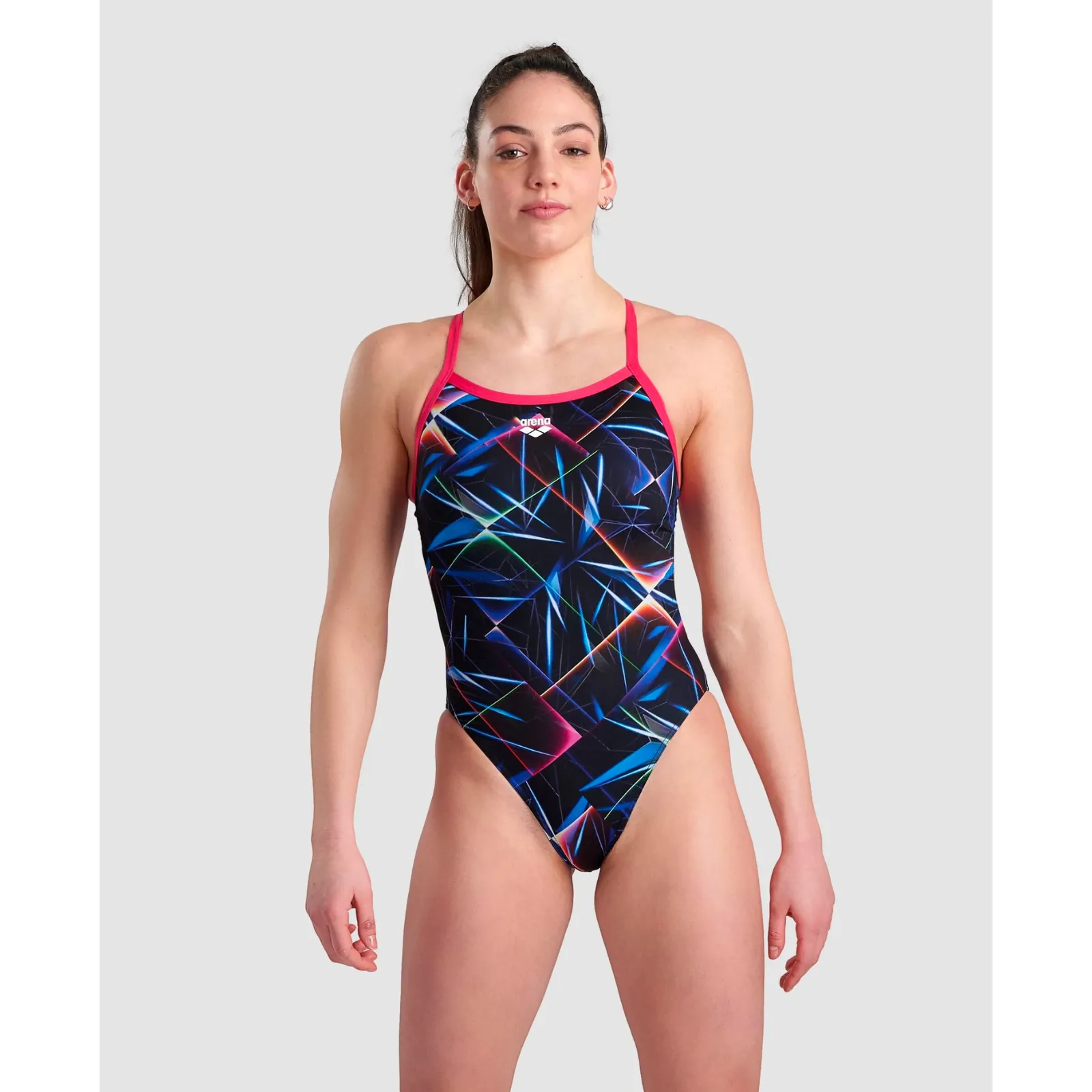 WOMEN'S SWIMSUIT LASER LIGHTS PRINT CHALLENGE BACK