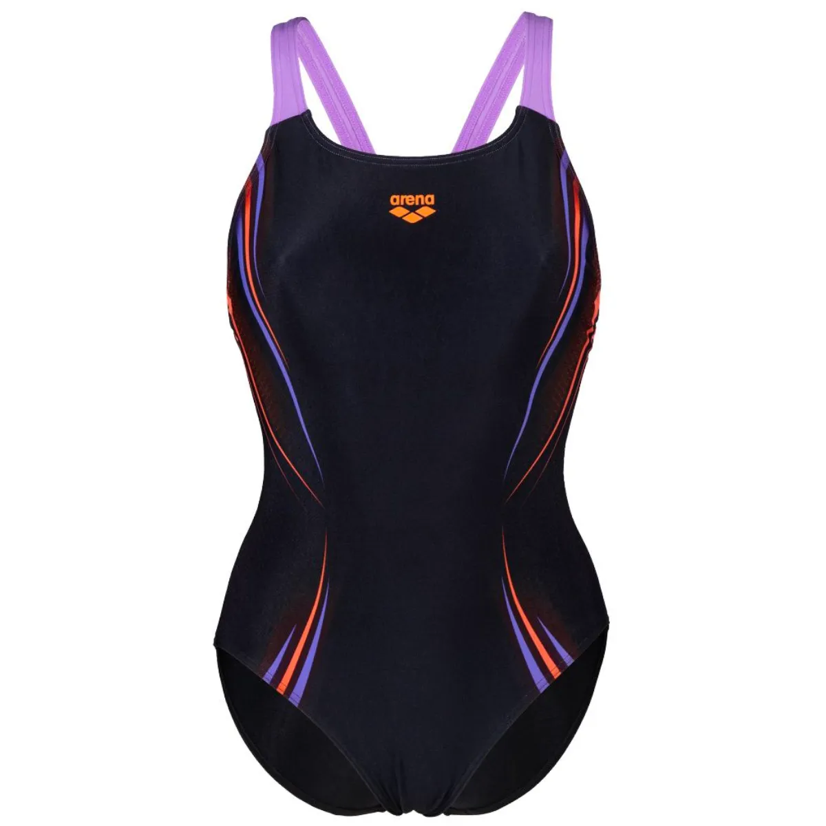 WOMEN'S SWIMSUIT SPIKES PRO BACK - BLACK/LAVANDA