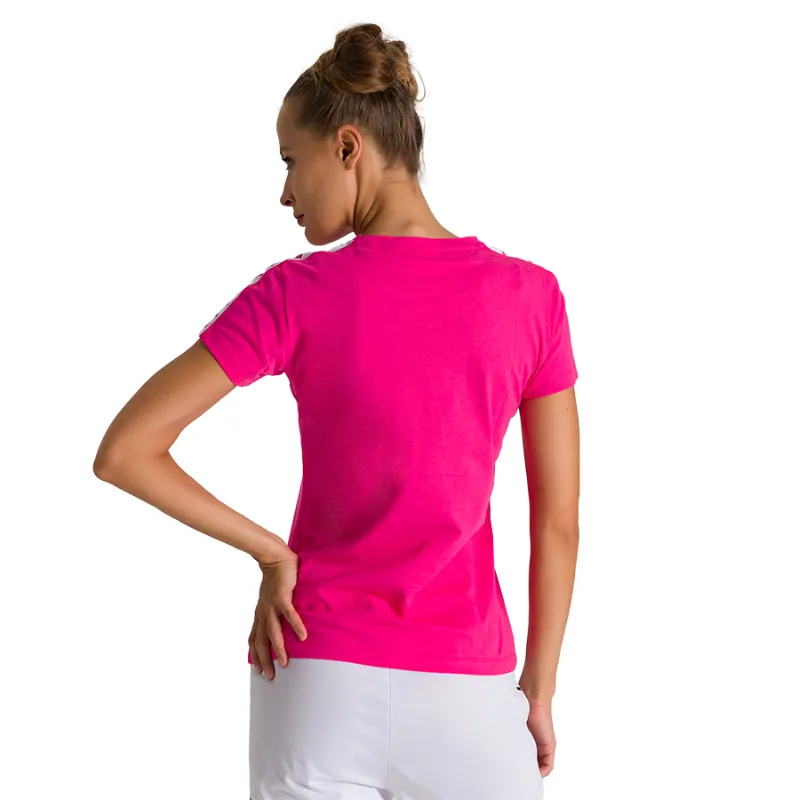 WOMEN'S T-SHIRT TEAM - PINK FLAMBE/WHITE/PINK FLAMBE