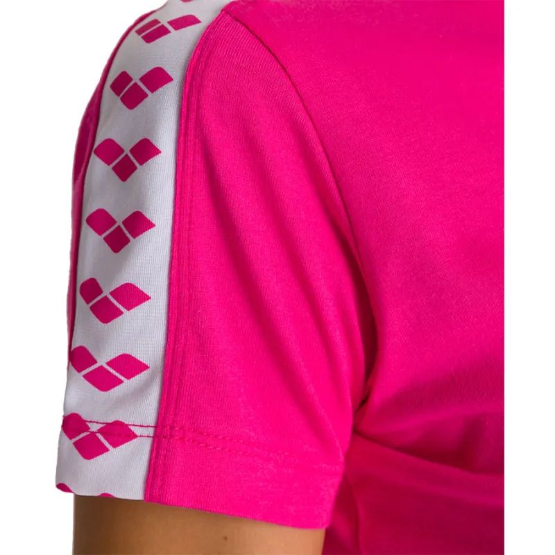 WOMEN'S T-SHIRT TEAM - PINK FLAMBE/WHITE/PINK FLAMBE