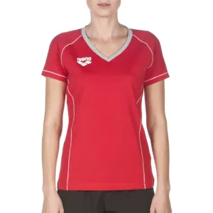 WOMEN'S TEAM LINE SHORT SLEEVE TEE - RED