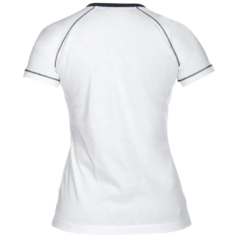 WOMEN'S TEAM LINE SHORT SLEEVE TEE - WHITE