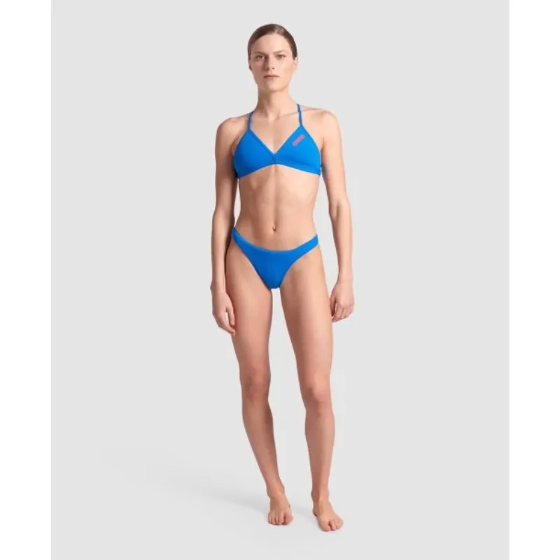 WOMEN'S TEAM SWIM TOP TIE BACK SOLID - BLUE RIVER