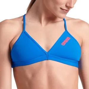 WOMEN'S TEAM SWIM TOP TIE BACK SOLID - BLUE RIVER