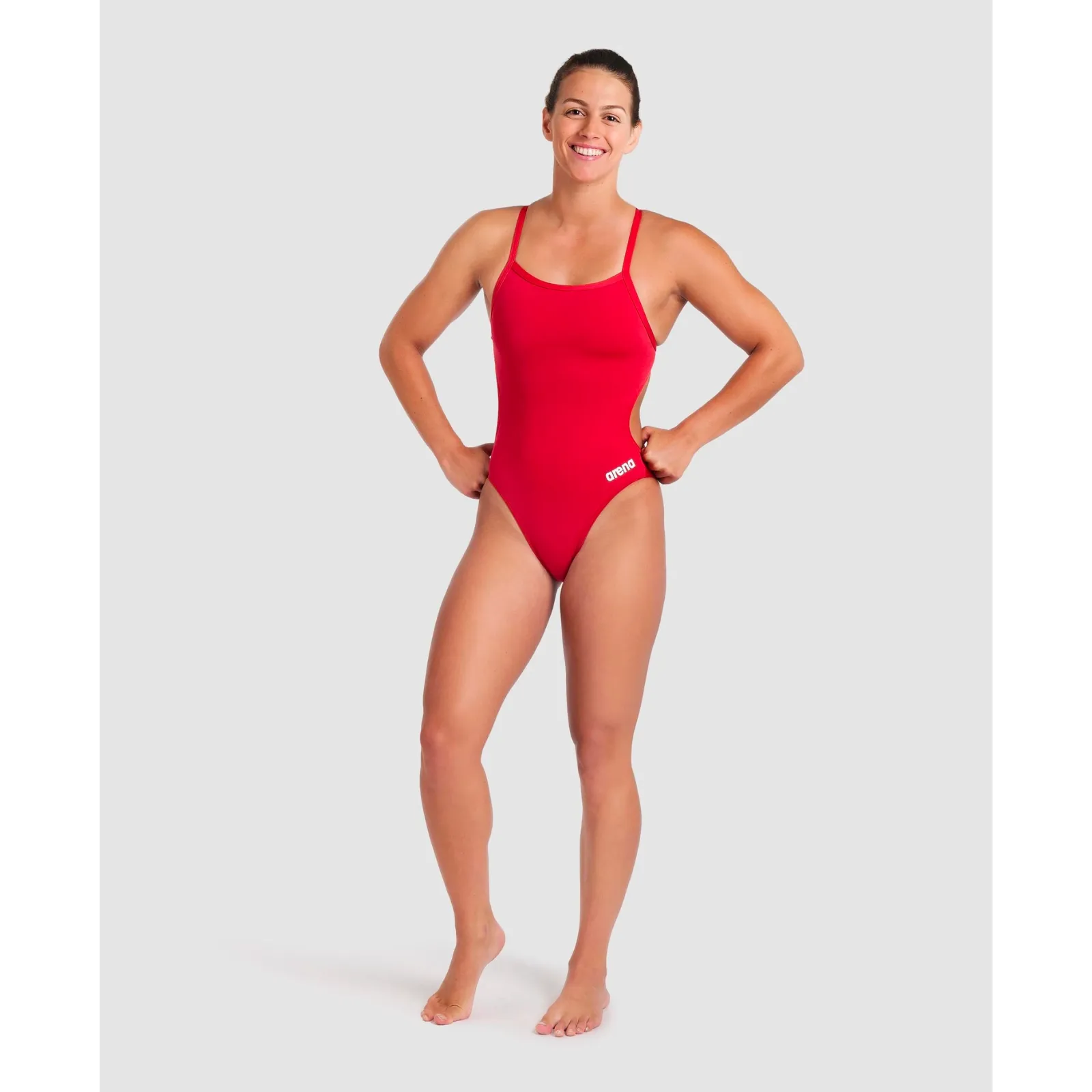 WOMEN'S TEAM SWIMSUIT CHALLENGE SOLID - RED