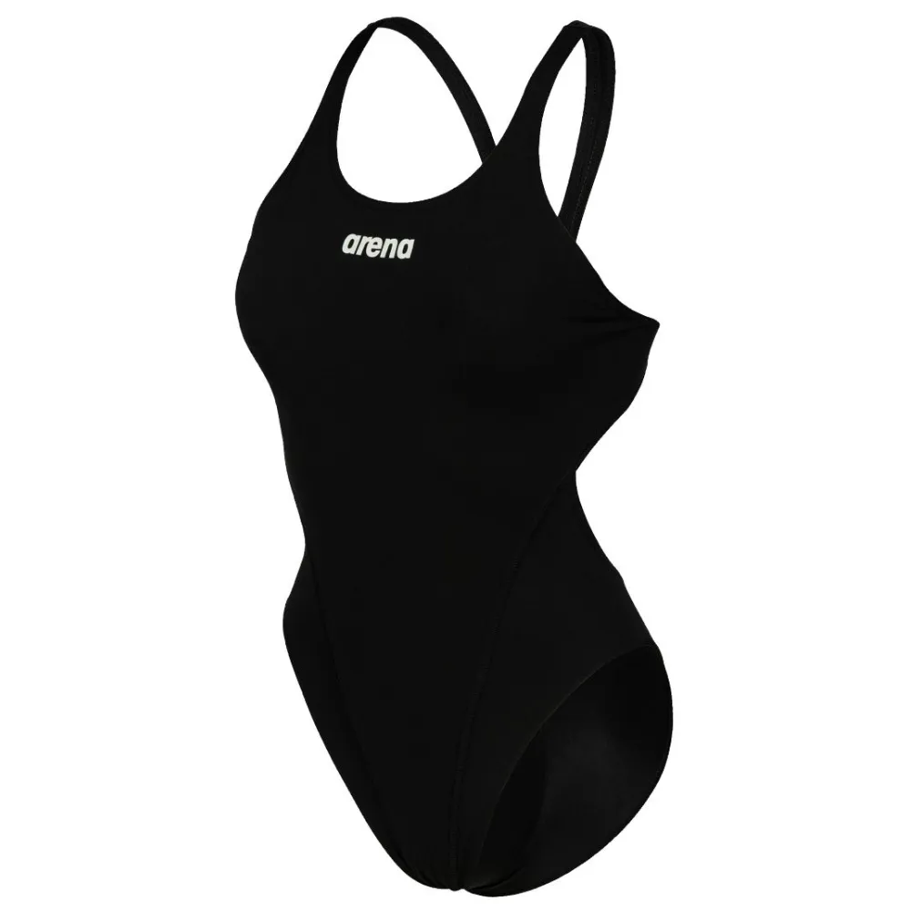 WOMEN'S TEAM SWIMSUIT SWIM TECH SOLID - BLACK