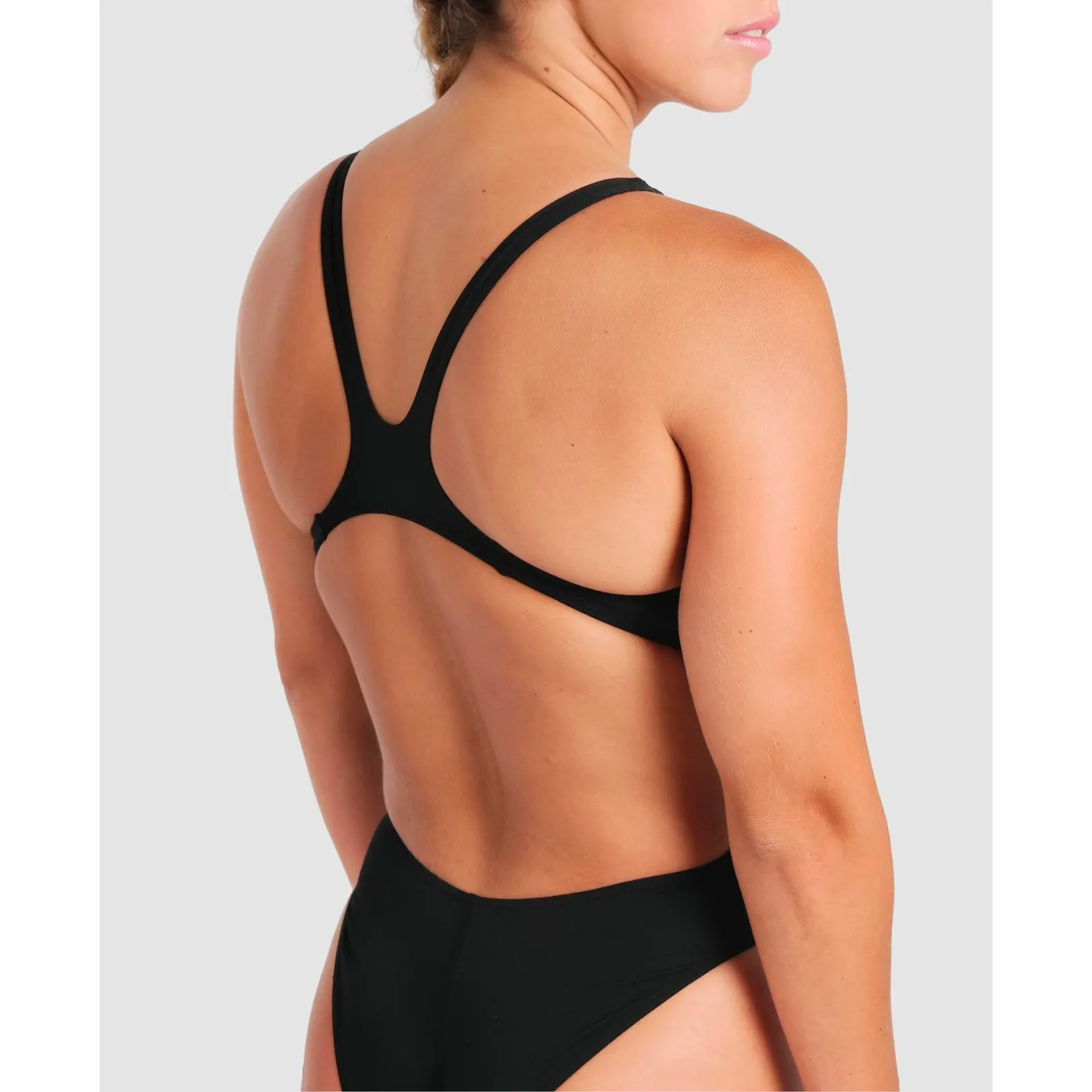 WOMEN'S TEAM SWIMSUIT SWIM TECH SOLID - BLACK