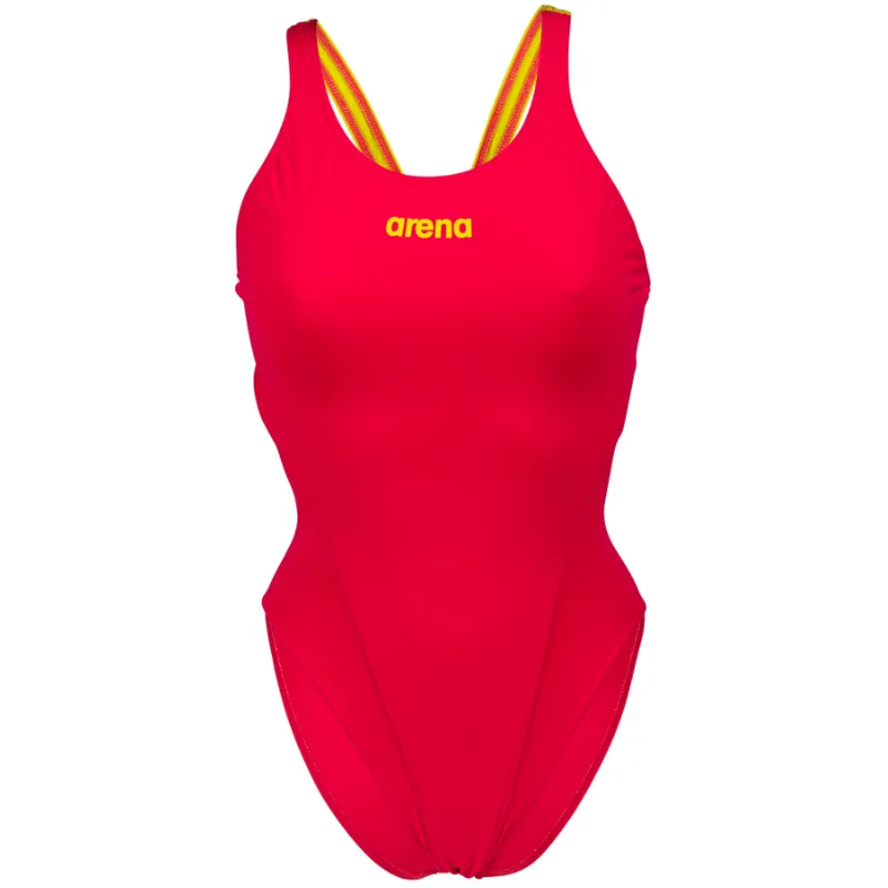 WOMEN'S TEAM SWIMSUIT SWIM TECH SOLID - FREAK ROSE/SOFT GREEN