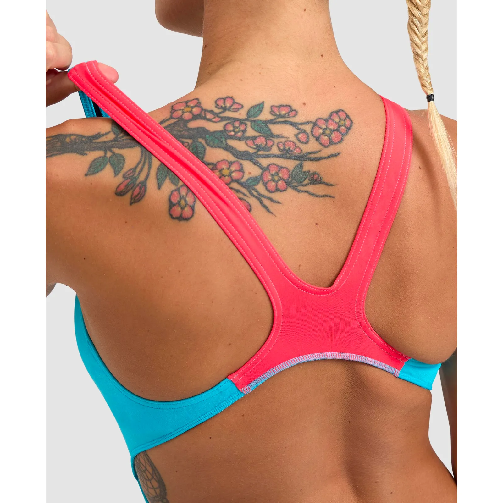 WOMEN'S TEAM SWIMSUIT SWIM TECH SOLID - MARTINICA/FLOREALE