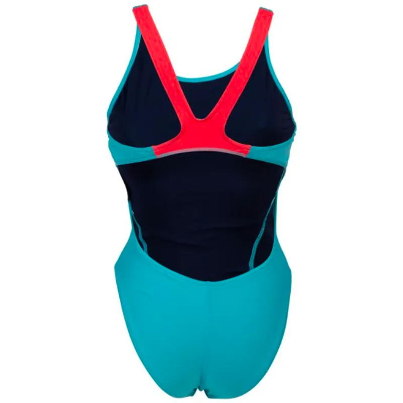 WOMEN'S TEAM SWIMSUIT SWIM TECH SOLID - MARTINICA/FLOREALE