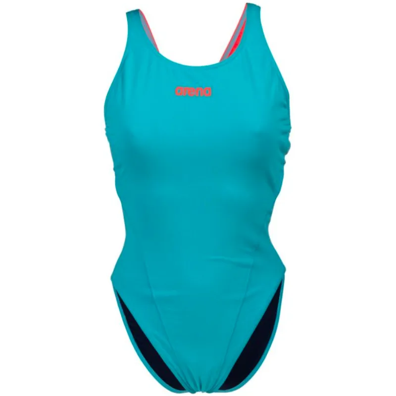 WOMEN'S TEAM SWIMSUIT SWIM TECH SOLID - MARTINICA/FLOREALE
