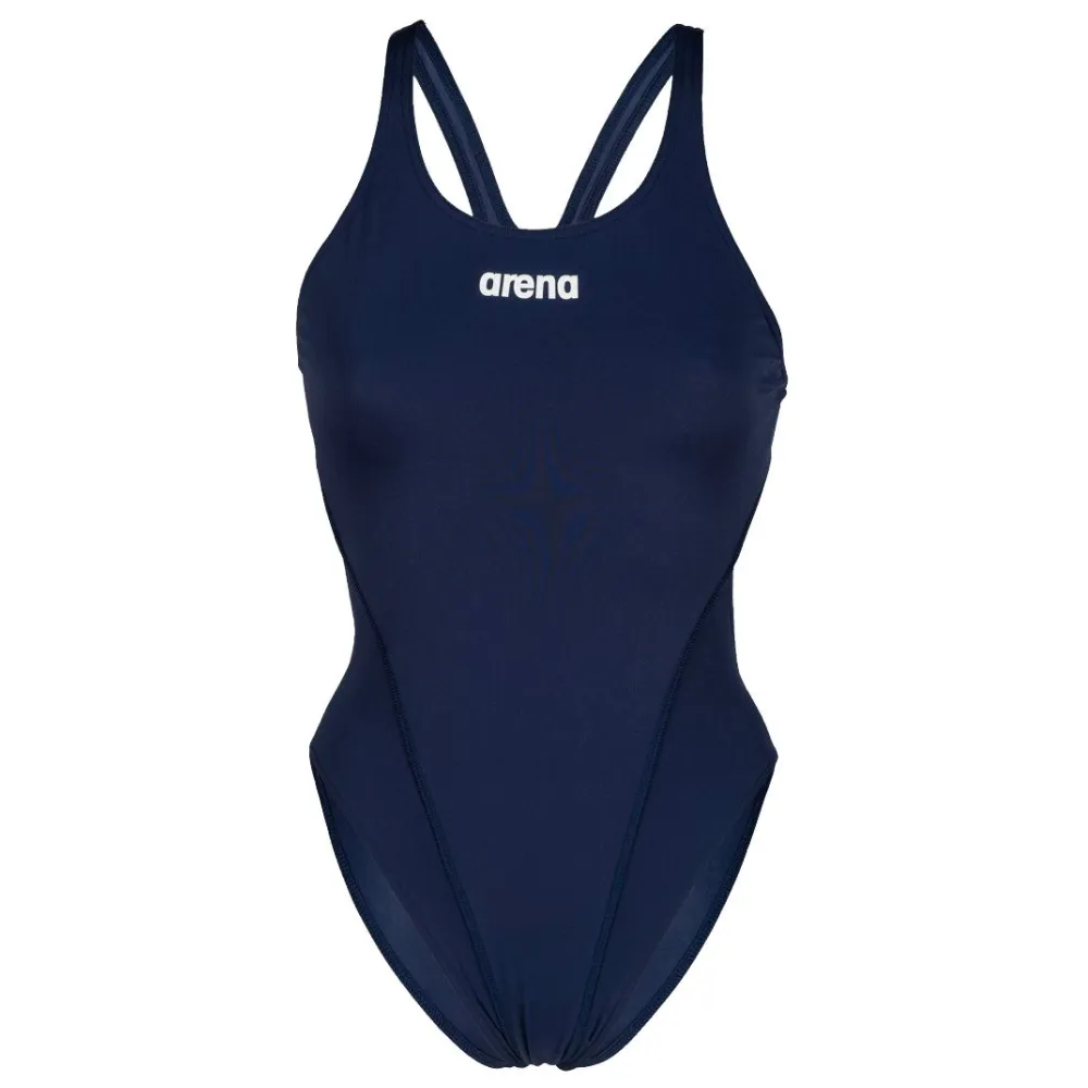 WOMEN'S TEAM SWIMSUIT SWIM TECH SOLID - NAVY