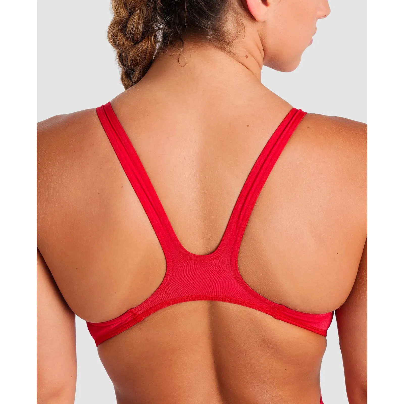 WOMEN'S TEAM SWIMSUIT SWIM TECH SOLID - RED