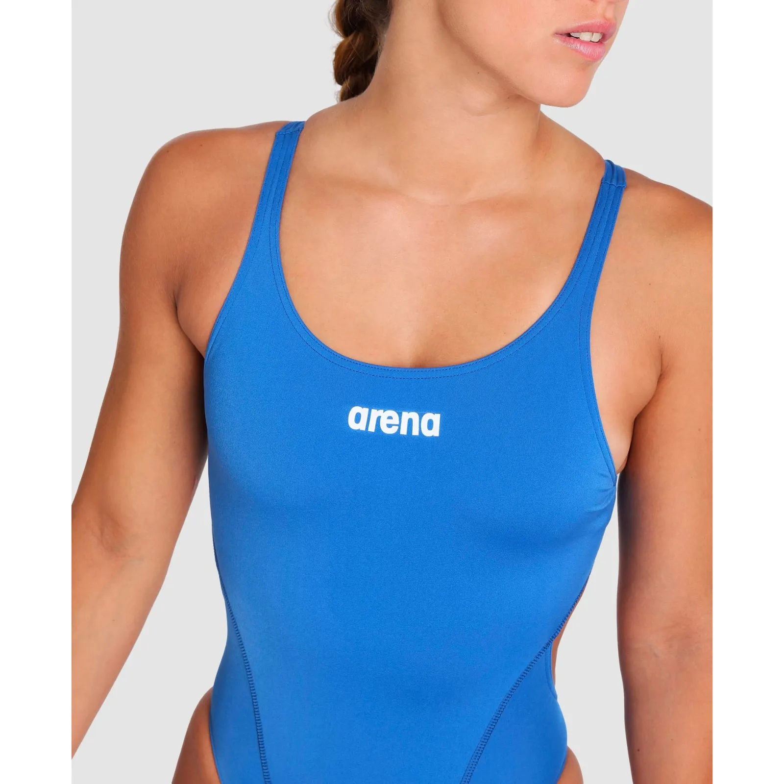 WOMEN'S TEAM SWIMSUIT SWIM TECH SOLID - ROYAL