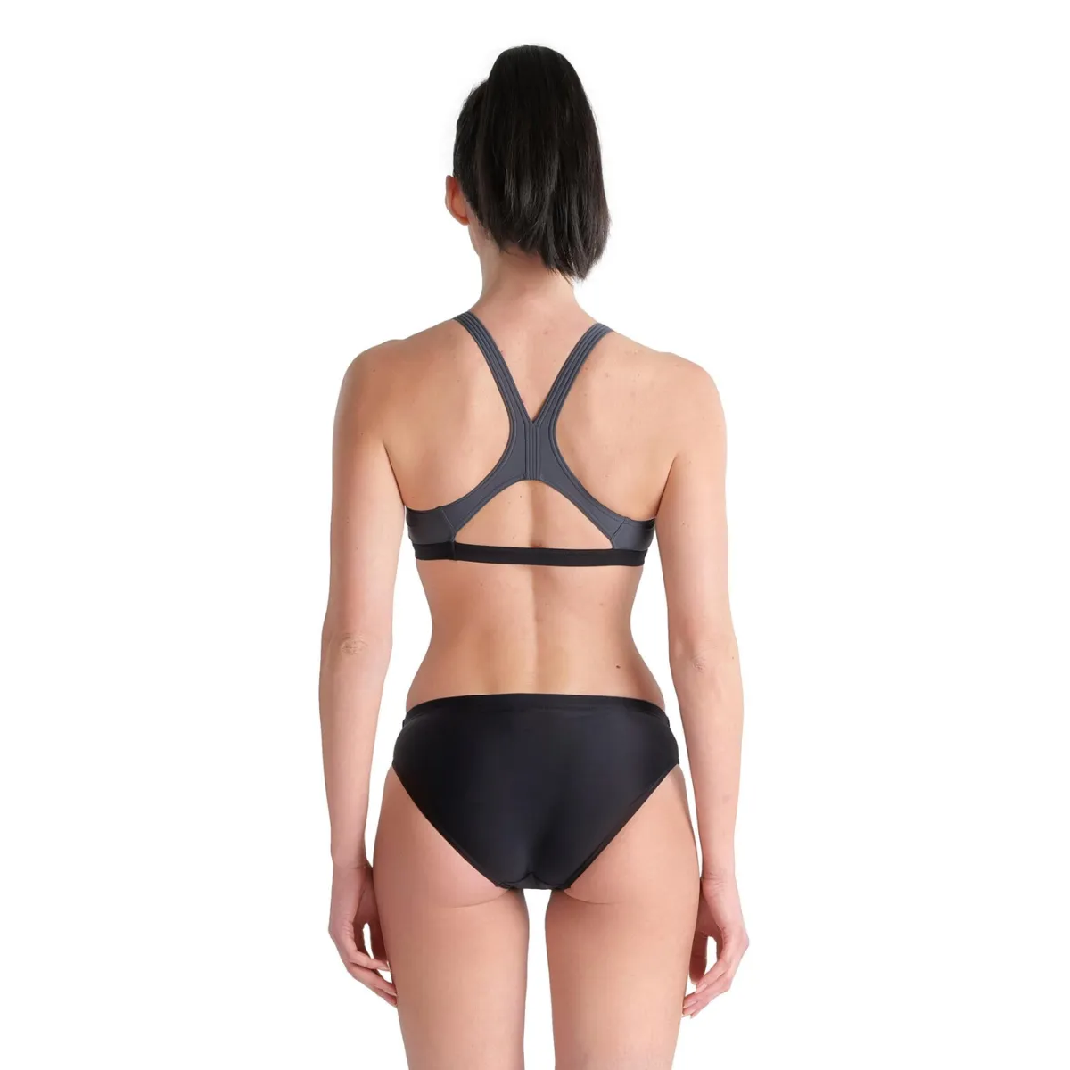 WOMEN'S THREEFOLD PRINT BIKINI - BLACK/ASPHALT/WHITE