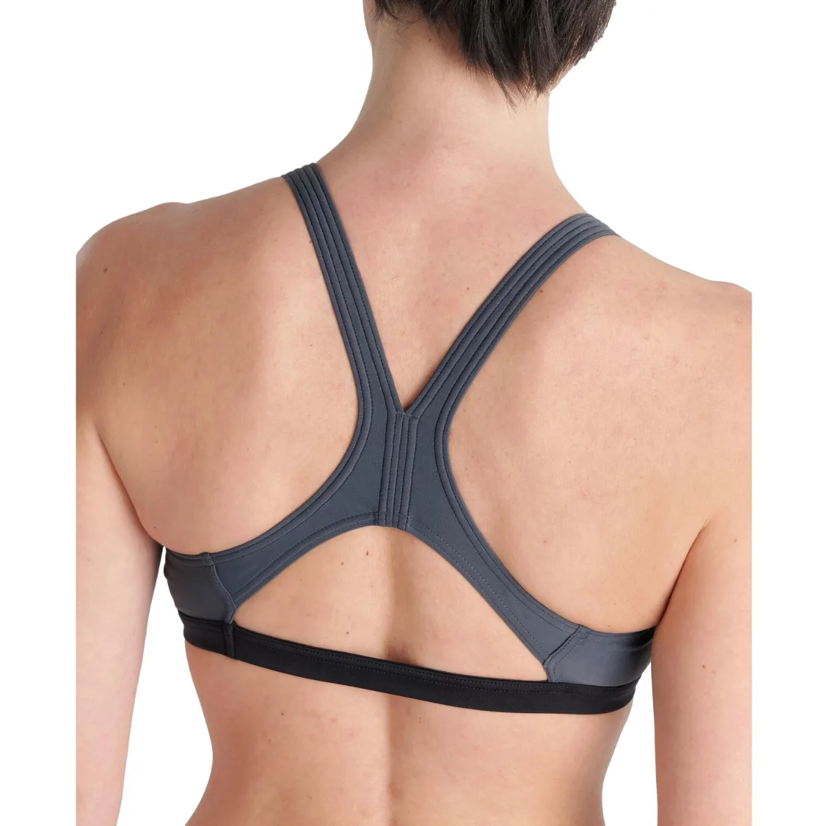 WOMEN'S THREEFOLD PRINT BIKINI - BLACK/ASPHALT/WHITE