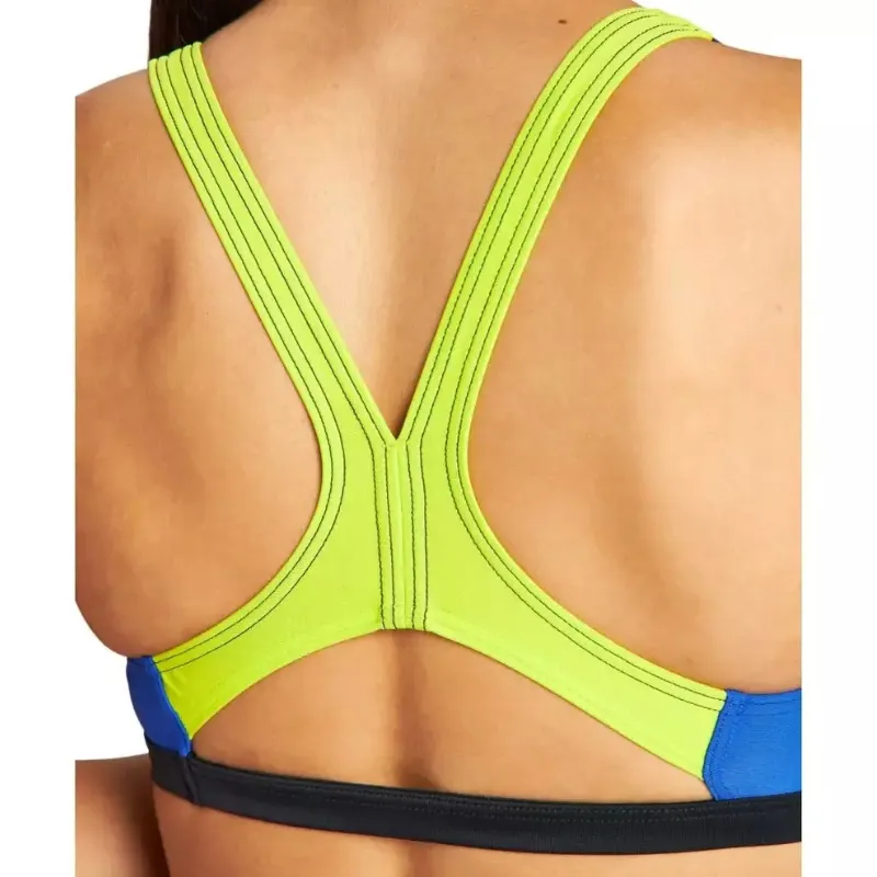 WOMEN'S THREEFOLD PRINT BIKINI - BLACK/NEON BLUE/SOFT GREEN