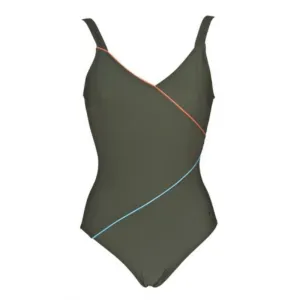 WOMEN'S TIFFANY U BACK ONE PIECE - OLIVE GREEN