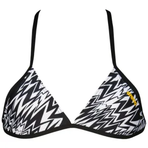 WOMEN'S TRIANGLE FEEL BIKINI TOP - BLACK/WHITE