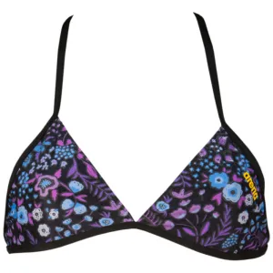 WOMEN'S TRIANGLE FEEL BIKINI TOP - MULTI/BLACK
