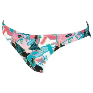 WOMEN'S UNIQUE BRIEF BIKINI BOTTOM - BLACK/MULTI