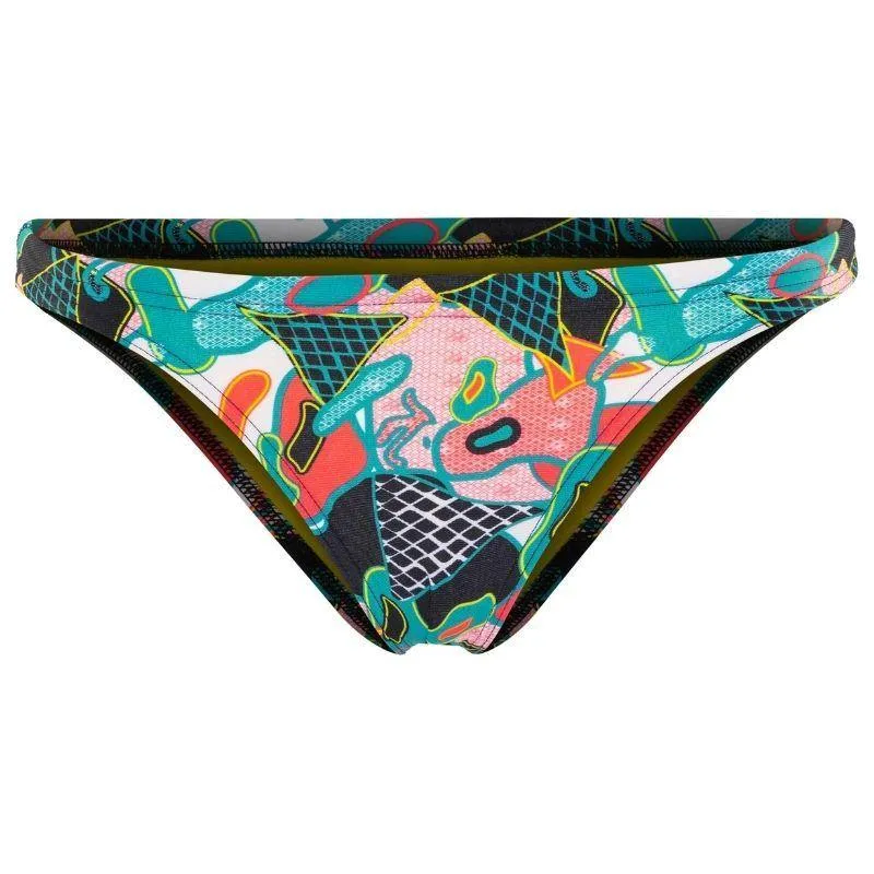 WOMEN'S UNIQUE BRIEF BIKINI BOTTOM - BLACK/MULTI