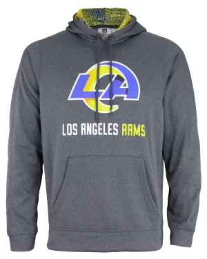 Zubaz NFL Men's Los Angeles Rams Fleece Hoodie, Heather Grey
